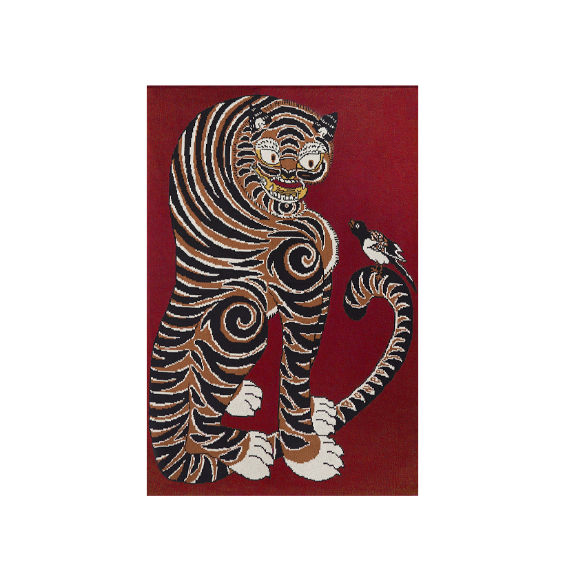 Burgundy Tiger and Magpie