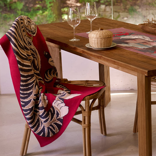 Burgundy Tiger and Magpie