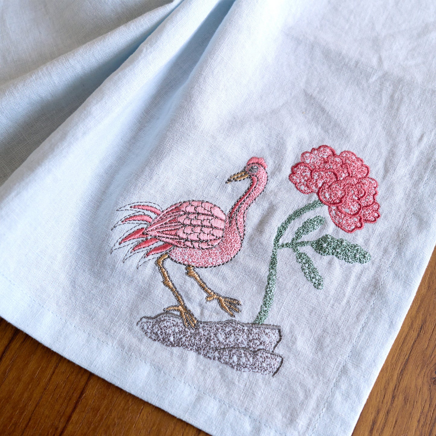 Longevity Series I (Crane and Peony Handkerchief)