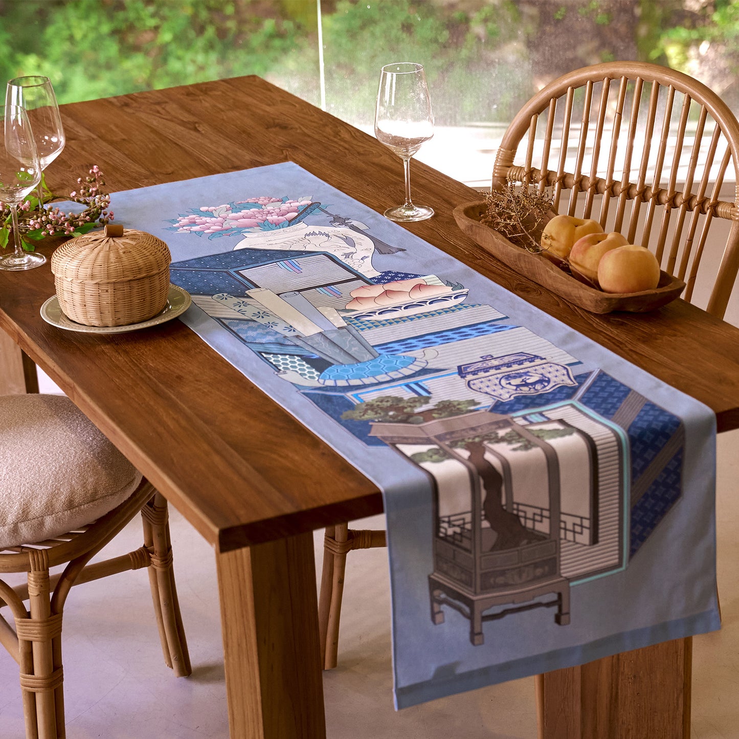 Chaekgeori Table Runner (Blue)