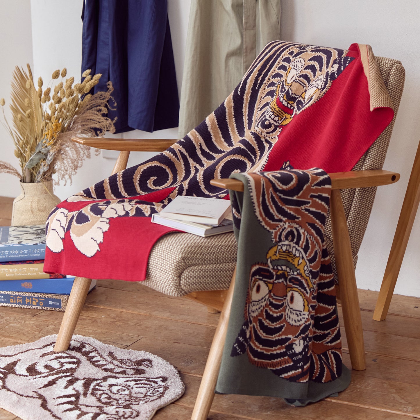 Burgundy Tiger and Magpie