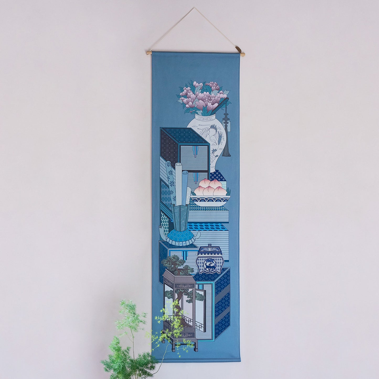 Chaekgeori Table Runner (Blue)