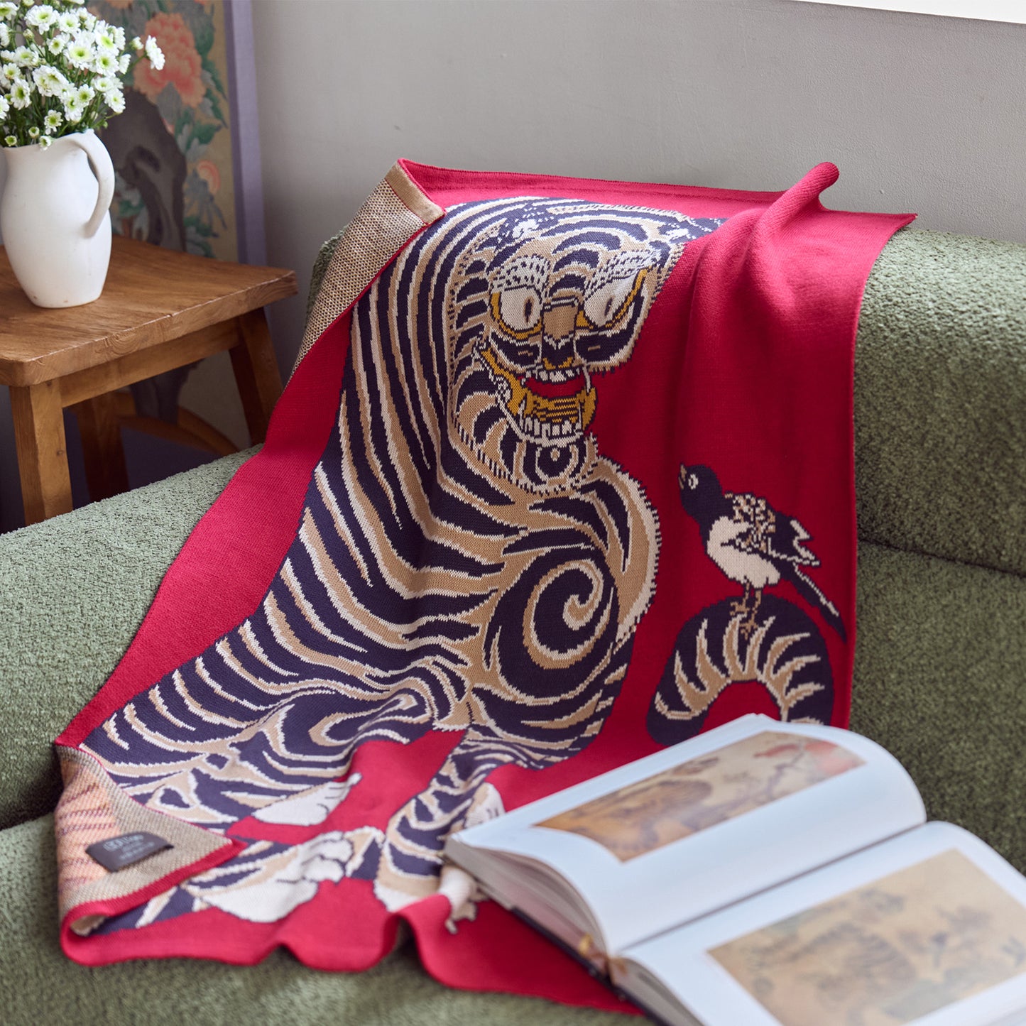 Burgundy Tiger and Magpie