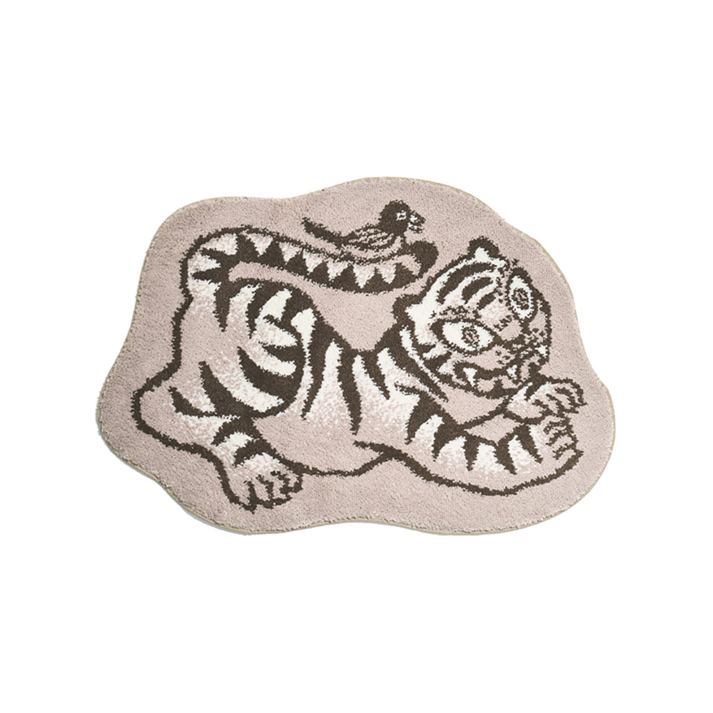 Tiger and Magpie Rug (Beige)