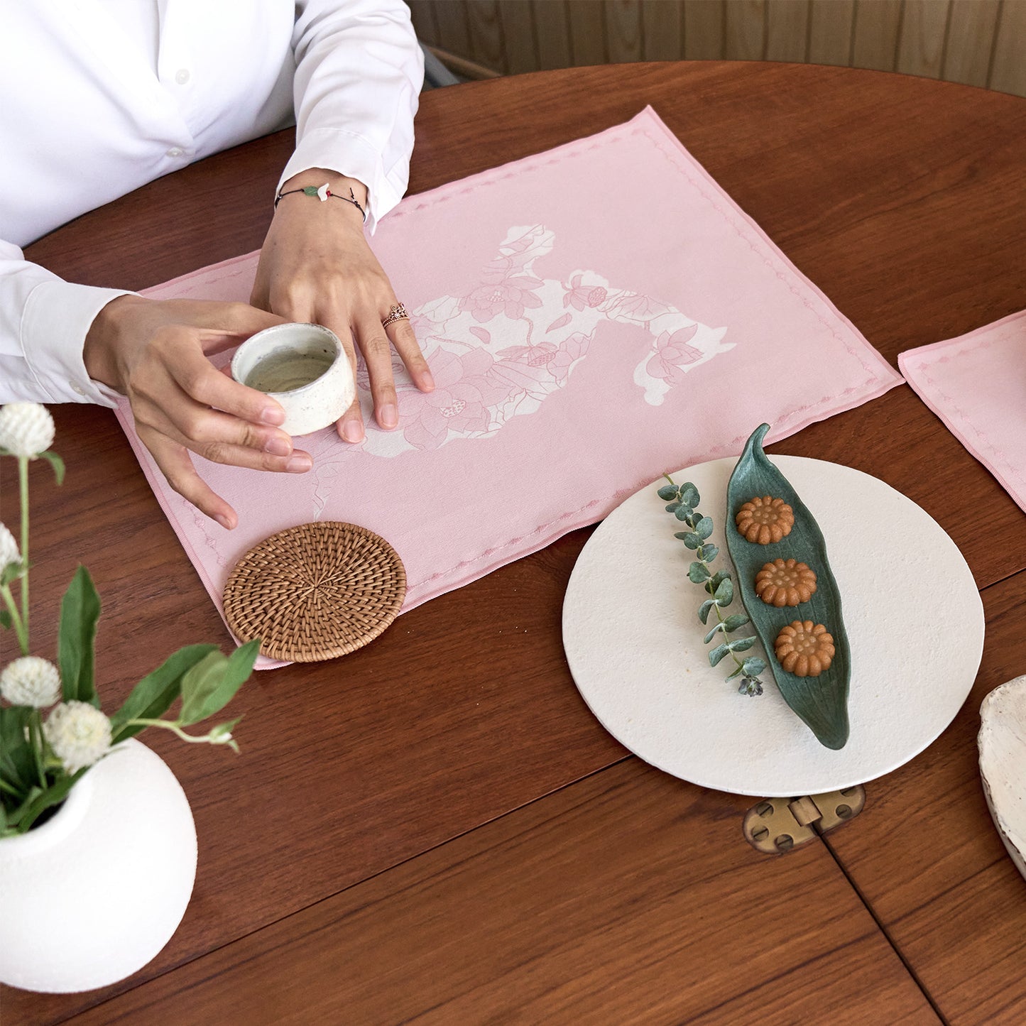Abundance & Blessings Table Mat Set (Pink)