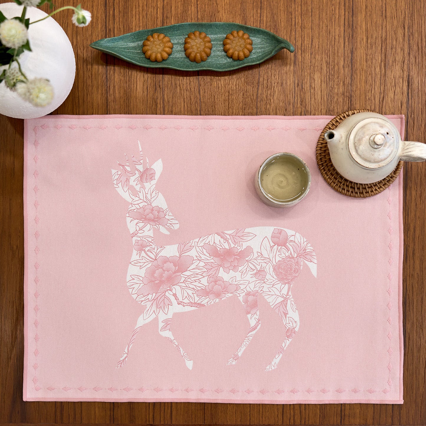 Abundance & Blessings Table Mat Set (Pink)