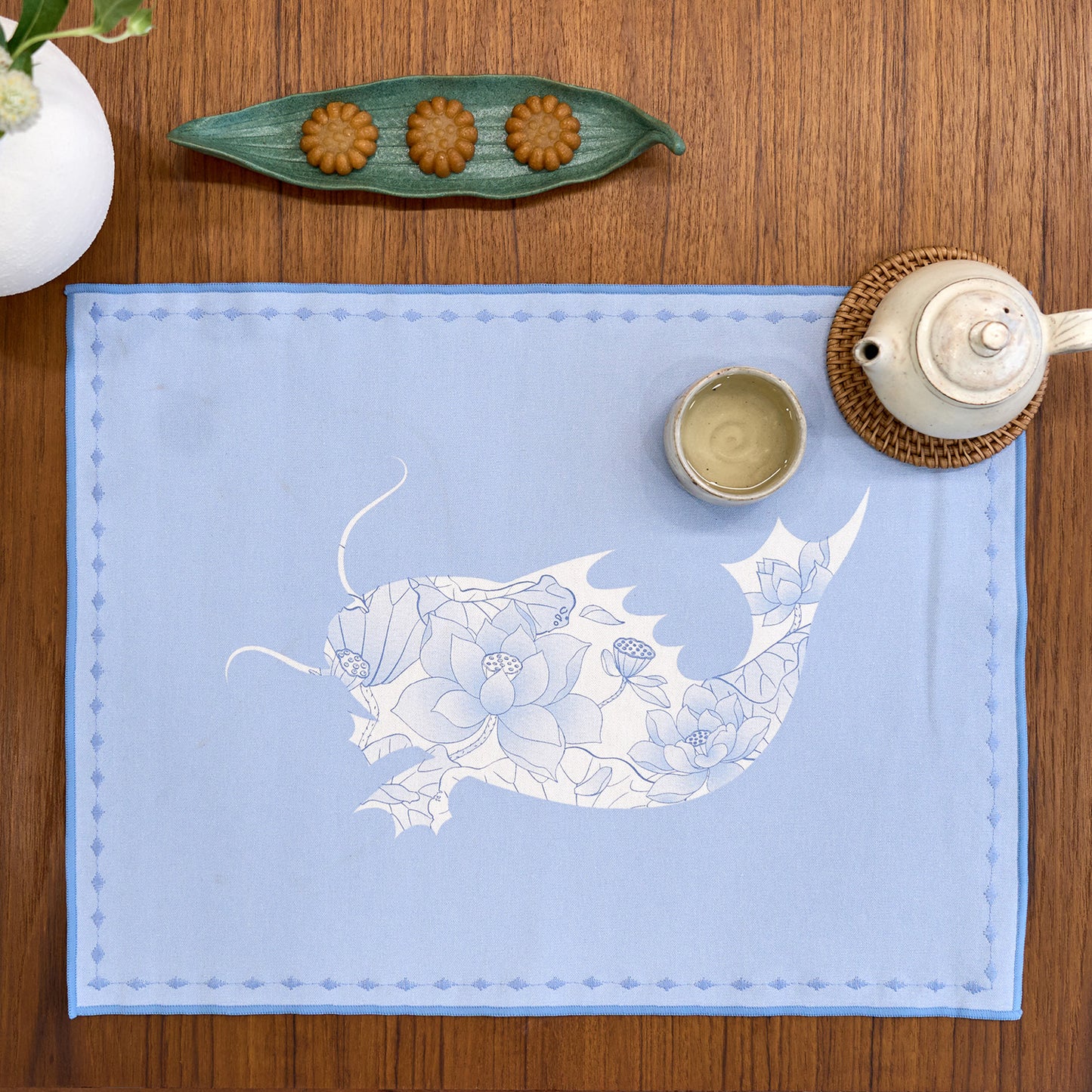 Abundance & Blessings Table Mat Set (Blue)