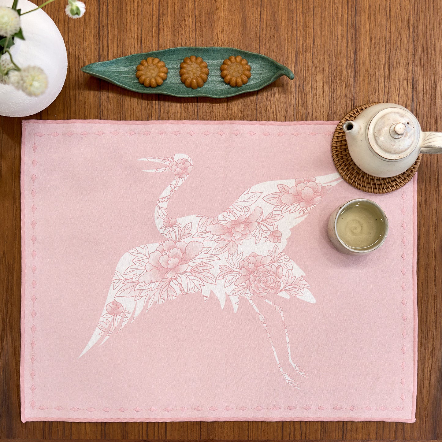 Abundance & Blessings Table Mat Set (Pink)