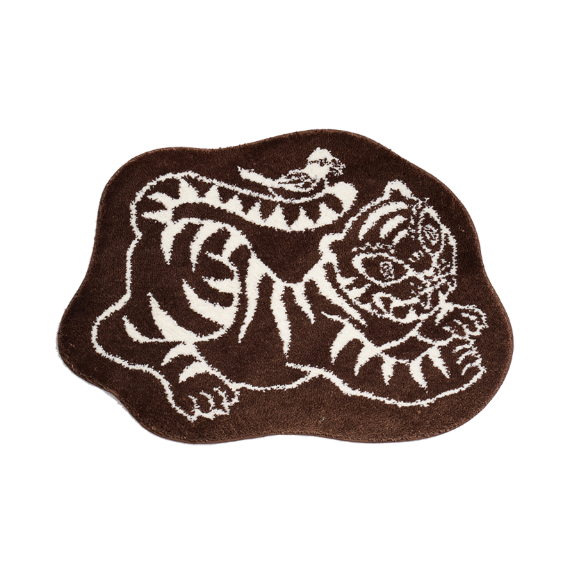 Tiger and Magpie Rug (Brown)