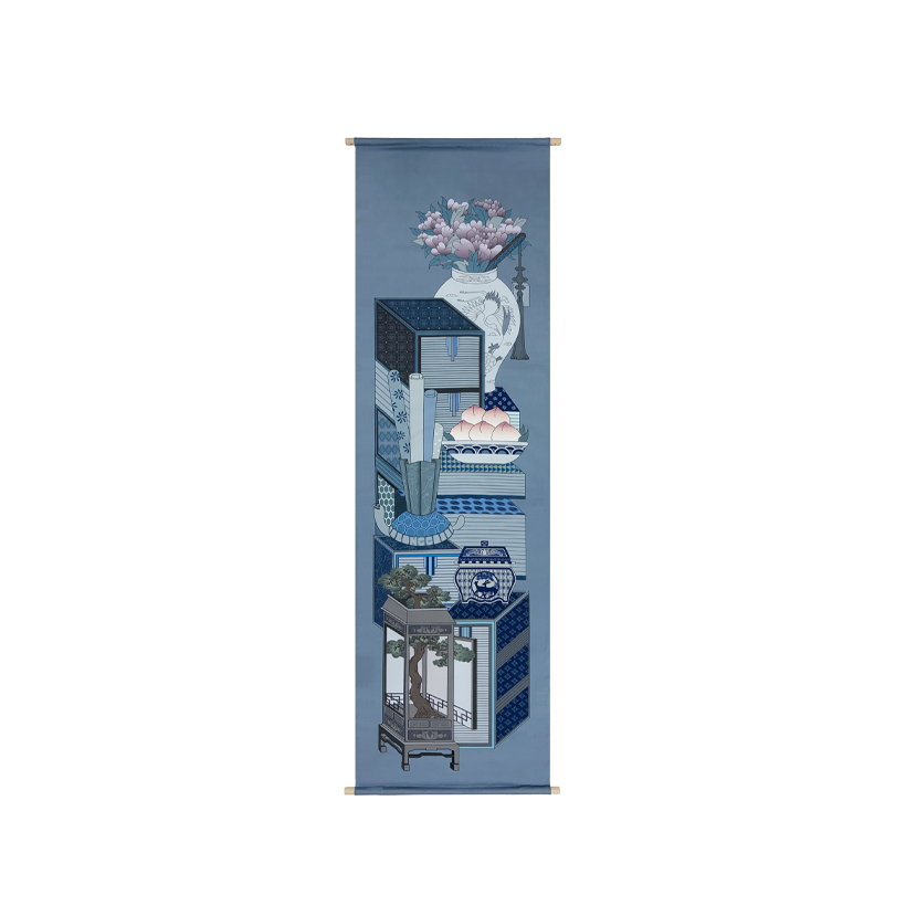 Chaekgeori Table Runner (Blue)