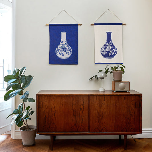 Joseon White Porcelain with Flowers and a Bird