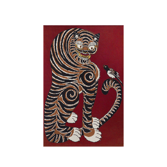 Burgundy Tiger and Magpie