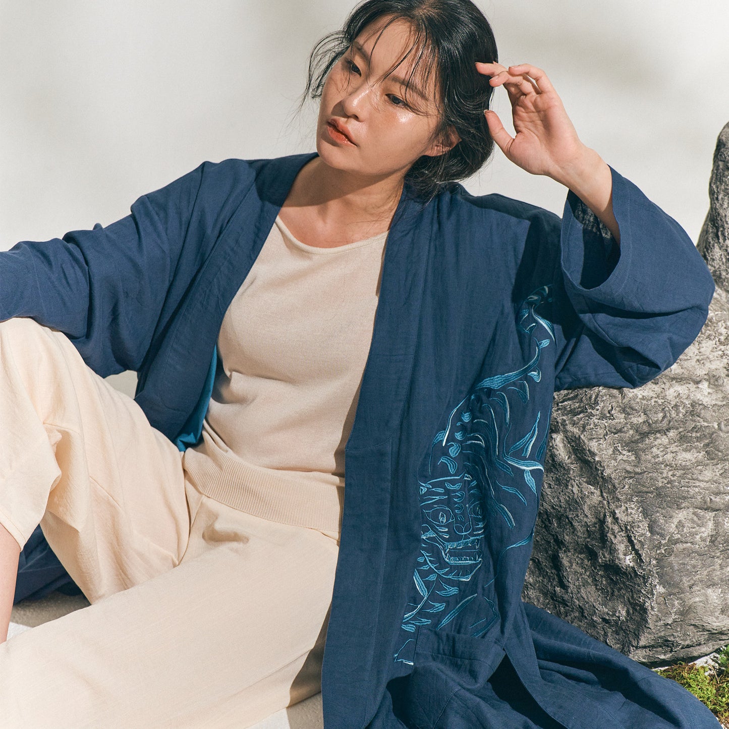 Tiger and Magpie Hanbok Robe