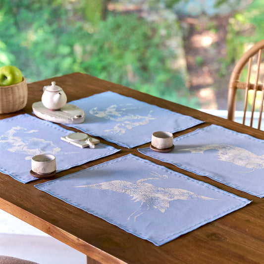 Abundance & Blessings Table Mat Set (Blue)