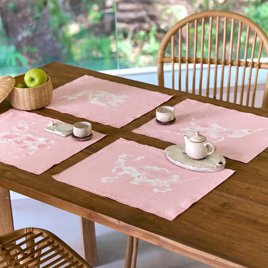 Abundance & Blessings Table Mat Set (Pink)