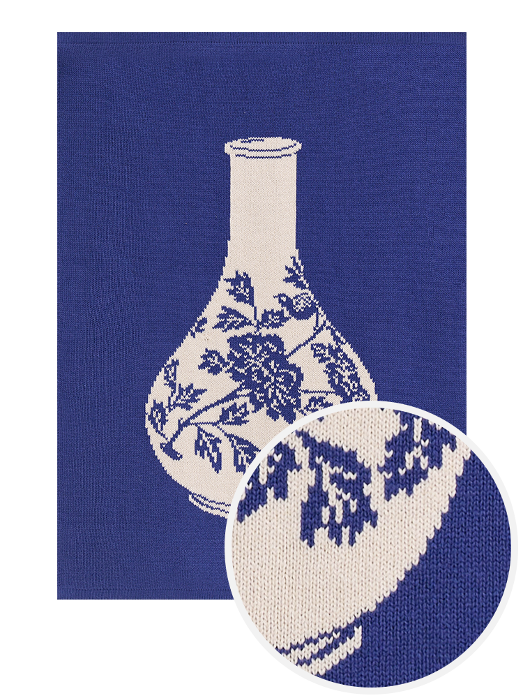 Joseon White Porcelain with Flowers and a Bird