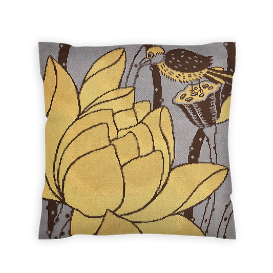 Lotus and Bird Cushion Cover (Set of 2)