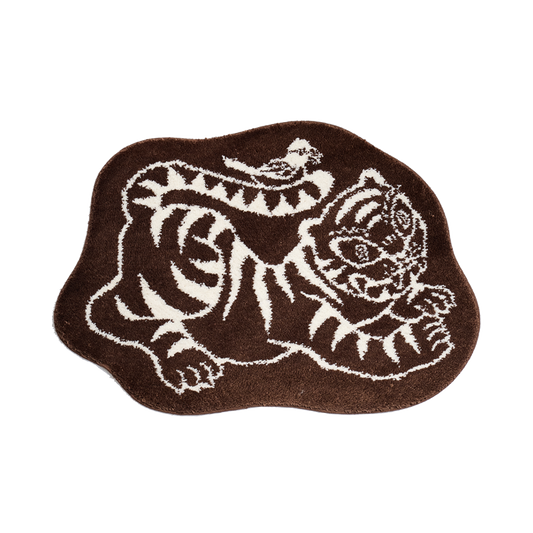 Tiger and Magpie Rug (Brown)