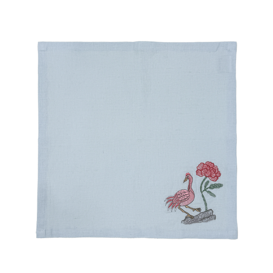Longevity Series I (Crane and Peony Handkerchief)