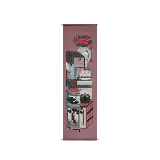 Chaekgeori Table Runner (Burgundy)